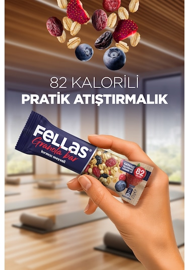 Kırmızı Meyveli Granola Bar 23 G X 12 Adet