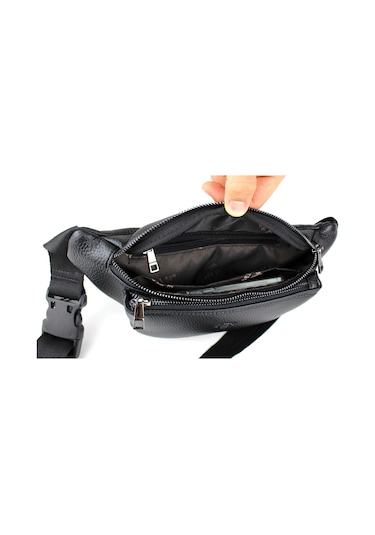 Erkek Siyah Çok Cepli Omuz Ve Bel Çantası