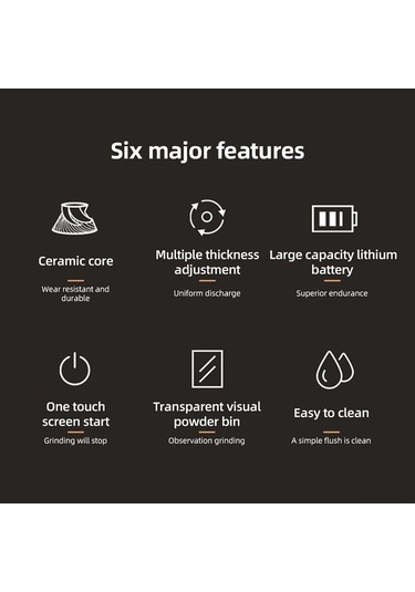 Createtech Taşınabilir Elektrikli Burr Kahve Öğütücü Type-c Şarj Paslanmaz Çelik Çekirdek Kablosuz Led Dokunmatik Ekran Otomatik Gümüş Gümüş