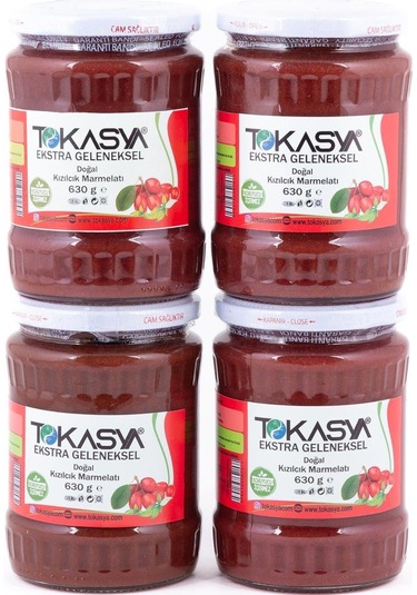 Tokasya Doğal Kızılcık Marmelatı Kavanoz 4 x 630 G