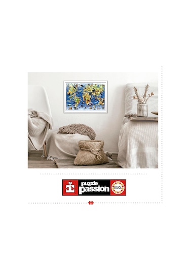 Educa 500 Parça Yüz Tehlike Altındaki Hayvan Türü Puzzle - 19908 - One Hundred Endangered Species