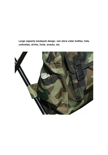 Jeehugo Kamuflaj Dış Mekan Folding Sandalye - 600d Oxford Kumaş Ve Çelik - 32x28x34cm - Balıkçılık/montaj İçin Taşınabilir Sırt Çantası Sandalye Çok Renkli