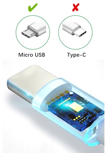 Abatech Micro-usb & Usb-a Data Ve Şarj Kablosu Beyaz