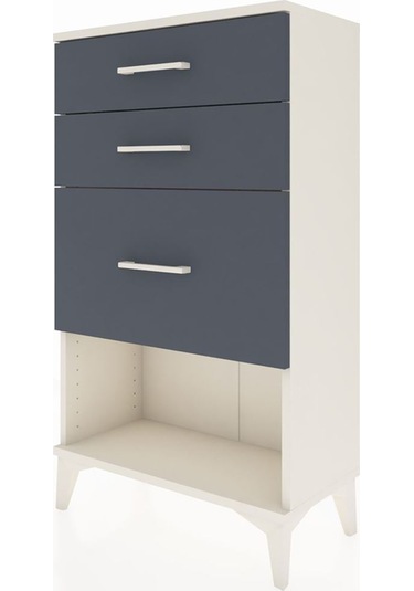 Arges Komodin 3 Çekmeceli 60x30x106 Aytaşı-antrasit Aytası