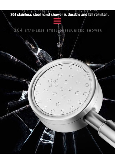 Padalink Stainless Steel 304 Duş Başlığı, 1.5m Boru Ve Montajsız Tutucu İle Artırılmış Basınçlı, Modern Ev/ Otel Duş Aksesuarı Diğer