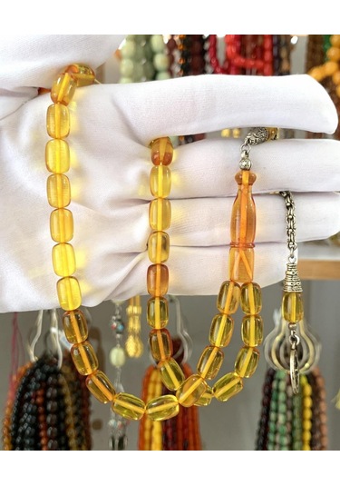 Tesbihci Sarı Ateş Kehribar Tesbih