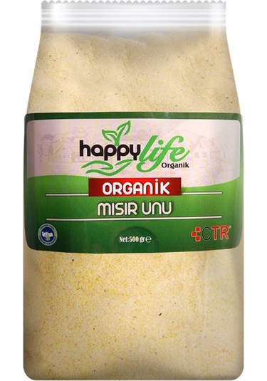 Happylife Organik Mısır Unu Poşet 500 G X 6 Paket