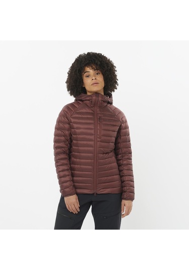 Salomon Elıxır Mıcro Down Kadın Outdoor Montu Rum Raısın Lc2300400 Bordo