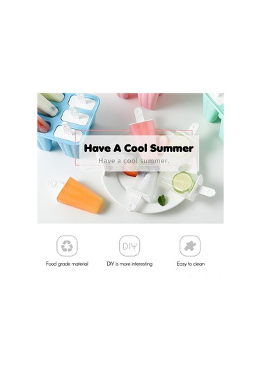 Vkemall 4'lü Pembe Silikon Buz Şekeri Kalıbı: Uzun Kollü Ve Bağımsız Kapaklı Çok Renkli