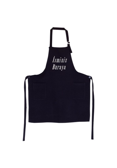 Mutfak Önlüğü Kişiye Ve İsme Özel Nakışlı Mutfak Önlüğü Sade Farklı Renkler Siyah