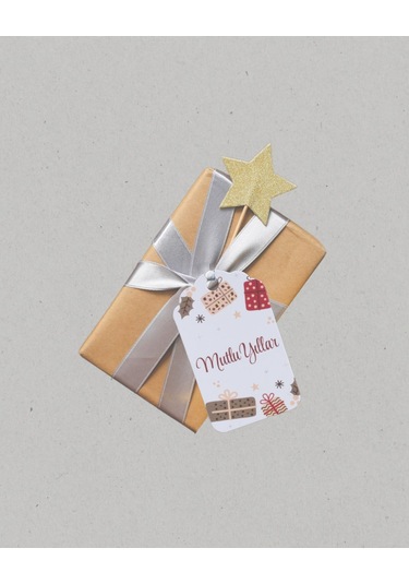 Yılbaşı Mutlu Yıllar Hediye Sallantı Etiketi, Yeniyıl Paketleme K