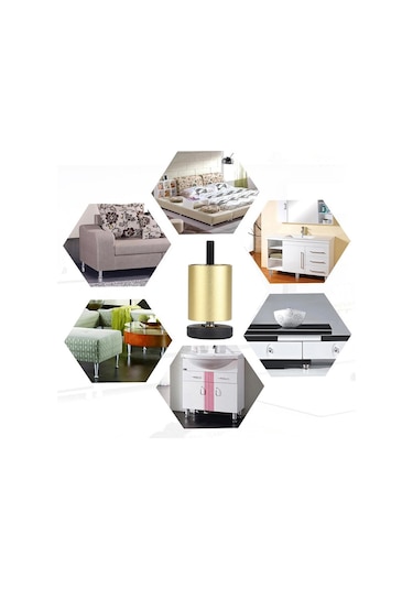 Suntek Magideal 4 Adet Alüminyum Alaşımlı Mobilya Ayakları Altın-8cm