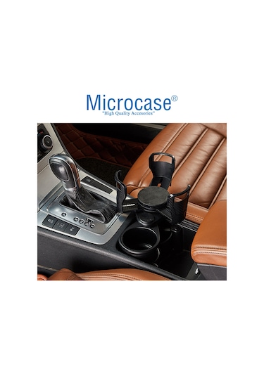 2in1 Araç İçi Şişe Bardak İçecek Tutucu Çift Kupa AL3479 Karbon