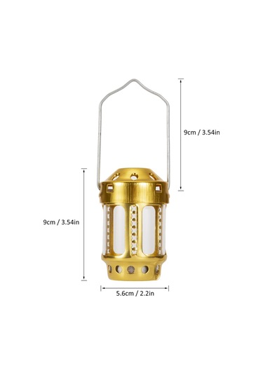 Mufunye Kamp İçin 2'li Tealight Fener Paketi - Gümüş + Altın Çok Renkli