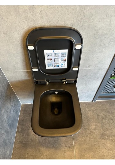 Seramiksan Saturn A141201H Kanalsız Asma Klozet + Yavaş Kapak Mat Siyah