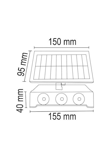Forlife 20 Watt Solar Çift Yönlü Duvar Apliği (Günışığı)