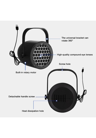 Sones Kar Tanesi Projeksiyon Lambası Film Desenli Tatil Atmosfer Işığı Beyaz Diğer
