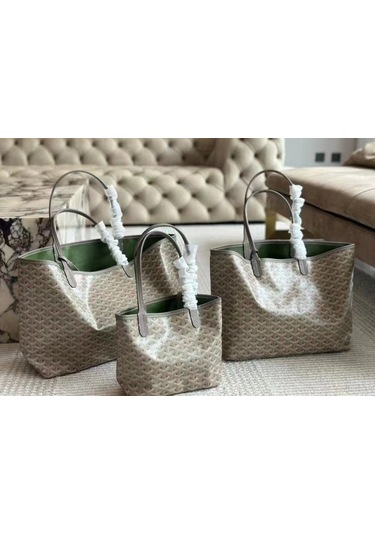 Çanta Büyük Kapasiteli El Çantası Mumya Çantası Cüzdan Hediye Kadın Gri-yeşil L Diğer