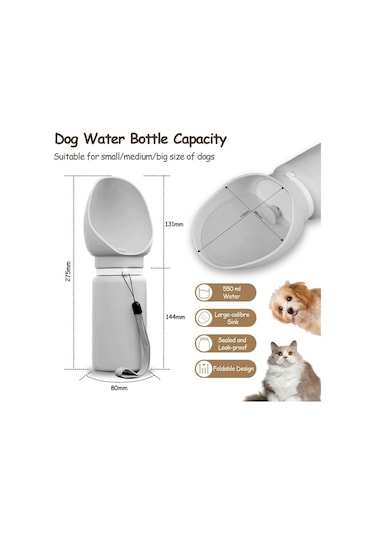 Köpek Kedi İçin Katlanabilir Esnek Sağlıklı Açık Hava Seyahat Yürüyüş Suluğu