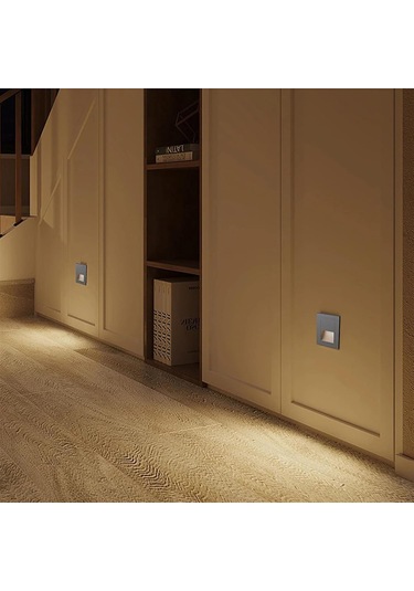 Gösterilen Led Duvar Lambası Anahtarı Kontrolü Merdiven Kılıfı Işığı Ac85-265v Adım Lamba Koridor Aydınlatma Kapalı Duvar Aydınlatma Soğuk Beyaz 5500-7000k , Gri Sıcak Beyaz Işık
