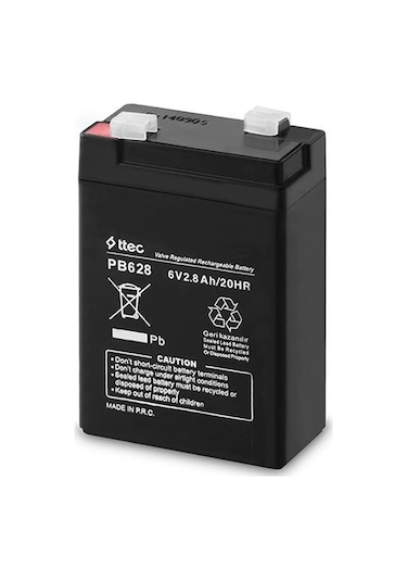 Ttec 6V Volt 2.8Ah Amper Bakımsız Kuru Akü
