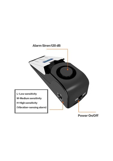 Konesam 3'lü Kilitli Kapı Engeli Alarm Seti - Titreşim Sensörlü, Kablosuz, 120 Db, Ev/ofis/otel Güvenliği, Taşınabilir, Kolay Kullanım