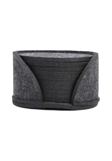 Suntek Magideal 10x Keçeli Bardak Saklama Kutusu Seti Tüm Masa Koyu-gri