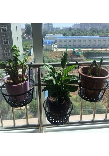 Ulzyvf Lebihmurah 5163 Metal Saksı Raf, Asılı Tencere Sepeti, Bitki Bahçe Depolama Standı