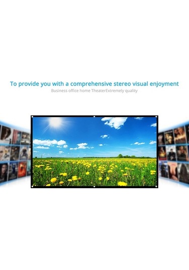 Fastbuy Jeemson H70 70 İnç 16:9 Beyaz Dacron Projeksiyon Ekranı, Ev Sineması, Toplantı, Dış Mekan Kullanımı İçin