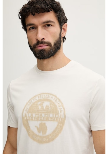 Napapijri S-mahsa Ss Erkek T-shirt-33140 Beyaz