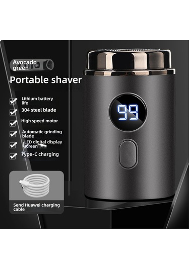 Mini Elektrikli Tıraş Makinesi, Şarjlı, Su Geçirmez, Taşınabilir Gri