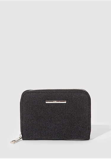 Mavi - Antrasit Denim Cüzdan 1912206-88035 Gri