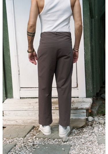 Sergio Düğmeli Kahve Erkek Pantolon Kahve