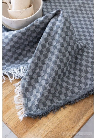 1 Adet 130x170cm Dama Desenli Masa Örtüsü, Sofra Bezi, Piknik Örtüsü, Ekose Desenli Masa Örtüsü Siyah