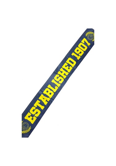 Fenerbahçe Lisanslı Established 1907 Fenerbahçe Şal Atkı Kanarya Baskılı Ahşap Kutulu Sarı - Lacivert