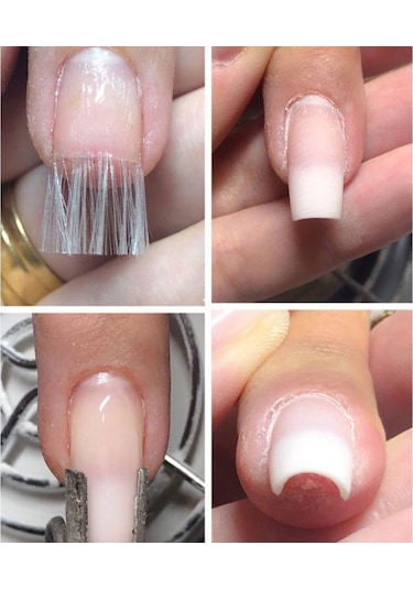 Qingmipy Stainless Steel Tırnak Uzatma Klipsleri - Akıllı Tutucu Manikür Aletleri Seti 6 Adet - Gümüş