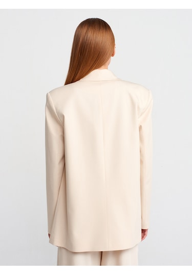 Dilvin 60759 Blazer Ceket-bej Bej