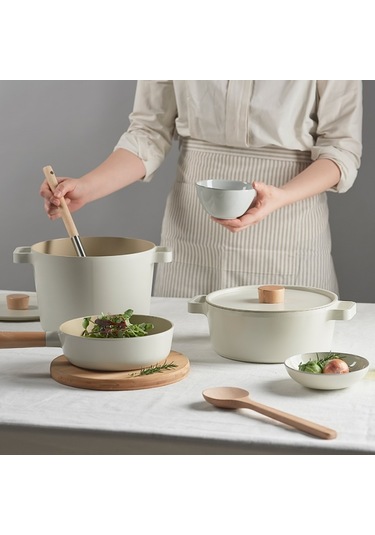 Neoflam Fika 24Cm x 10Cm Cam Kapak Tencere