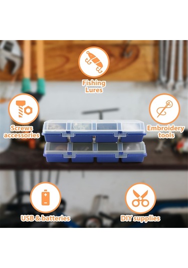 Xurunkeji Paket Vida Düzenleyici Kutu Kapaklı 4 Bölmeli Alet Kutusu Bölücü Bölmeli Kaplar Sıralama Vida Alet Kutusu Kılıfı 50x40x8cm Xurunkeji Paket Vida Düzenleyici Kutu Kapaklı 4 Bölmeli Alet Kutusu Bölücü Bölmeli Kaplar Sıralama Vida Alet Kutusu Kılıfı 50x40x8cm