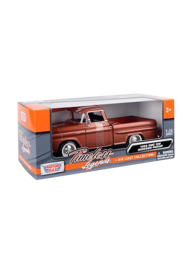 Motor Max Koleksiyon 1 / 24 Ölçek 1958 Gmc 100 Pickup Model Metal Araba Turuncu