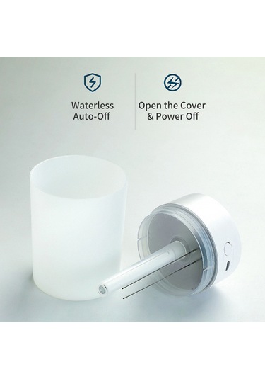 Aubyhe 260ml Usb Akıllı Nemlendirici: Otomatik Kapanma, 7 Renkli Gece Lambası, Sürekli Ve Aralıklı Sprey Modları - Ev/ofis İçin