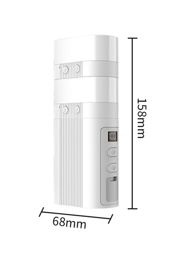 Ebitda Manyetik 2'li Kamp Işığı + Acil Şarj Gerçek Zamanlı Ekran Beyaz Beyaz