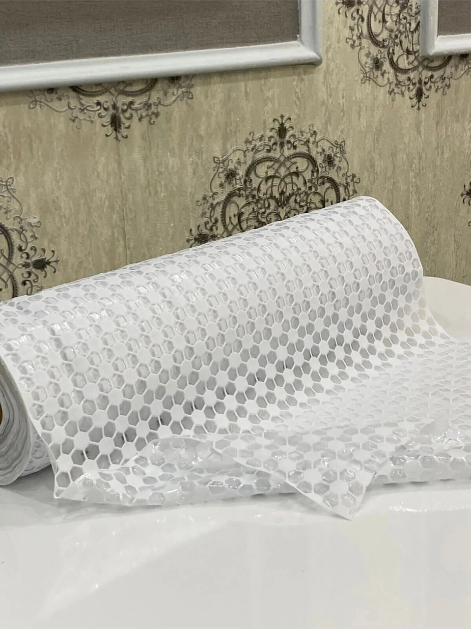 Rona Home Şeffaf Kaymaz Pvc Raf Örtüsü Buzdolabı Çekmece Mutfak Banyo Dolap Içi Çok Amaçlı Tüm Çeşitler Ekru Beyaz