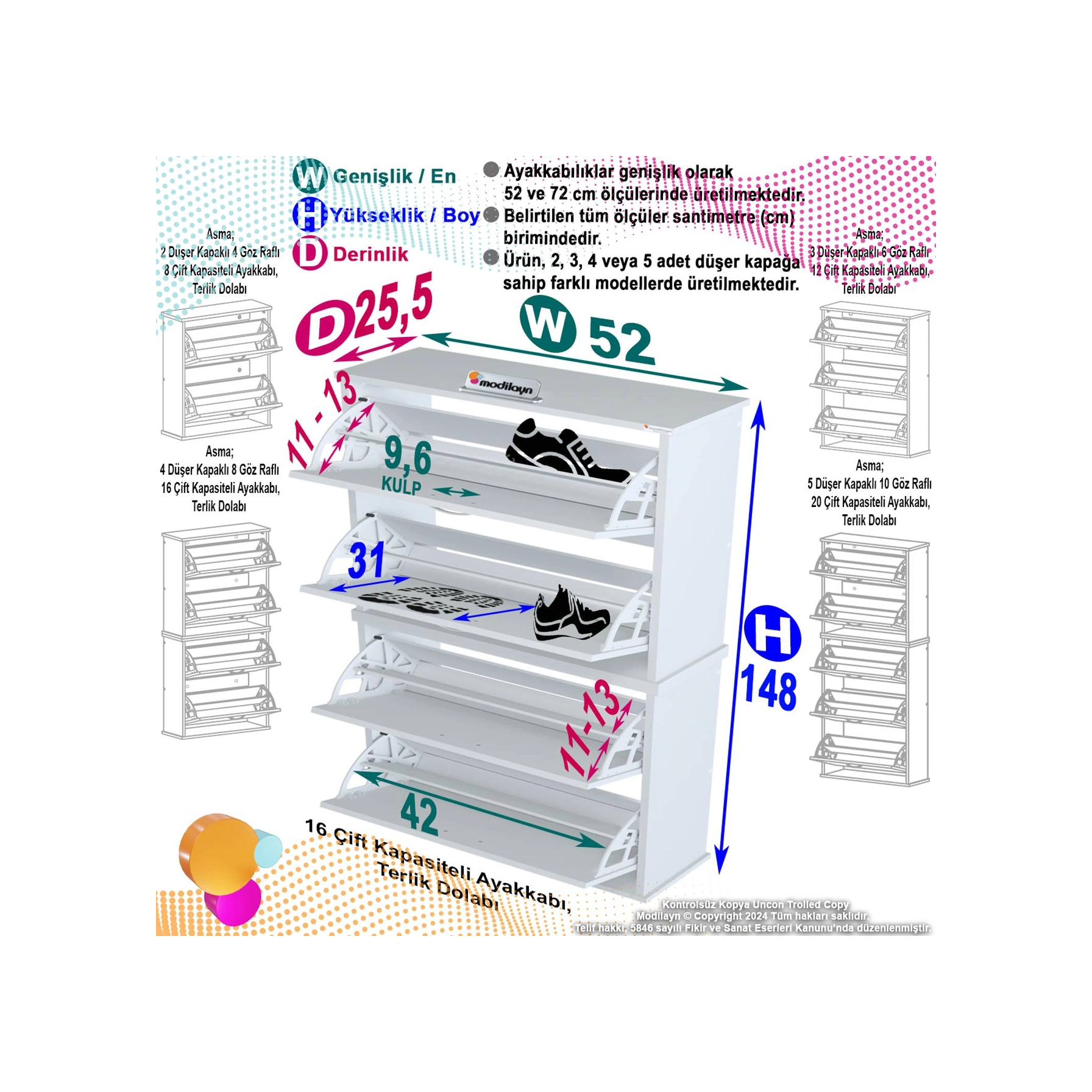 Asaf 2 Li Cordoba Renk Asma Ayakkabılık Antre 4 Düşer Kapak 8 Göz Bölme Ayakkabılık 52x148x 25,5 Cm Cordoba Asaf 2 Li Cordoba Renk Asma Ayakkabılık Antre 4 Düşer Kapak 8 Göz Bölme Ayakkabılık 52x148x 25,5 Cm Cordoba