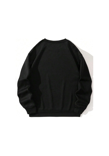 Adrift Coko Serisi Nıtagut Halloween Print Lined Sweatshirt Siyah