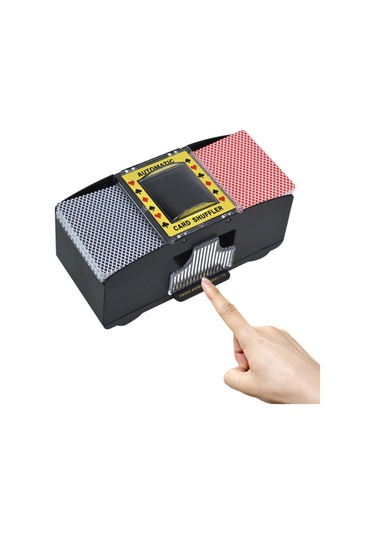 Lemestar Plastik Otomatik Kart Şartlayıcı - 1-6 Deste Destekli, Pil İle Çalışır 4 C Pil Gerekiyor , Hızlı Ve Pratik Oyun İçin