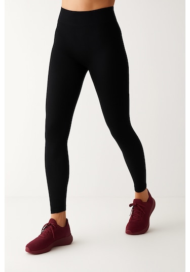 Nbb Kadın Siyah Fitilli Pucka Tayt SiYAH