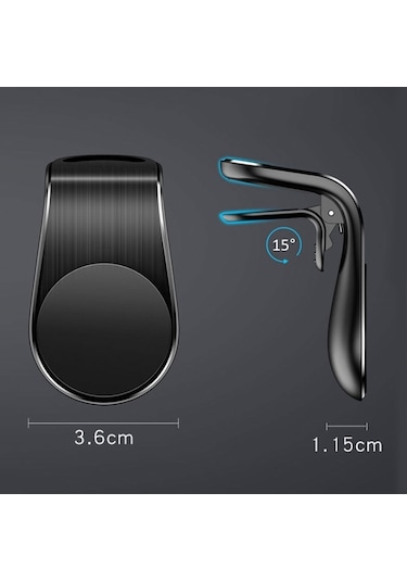 Sones Araba Metal Manyetik Hava Çıkışı Cep Telefonu Tutucu Braketi Gümüş