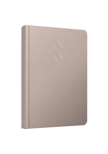 Gıpta 2026 Günlük Çizgili Ajanda 17x24 Cm 107-eck Gri Gri