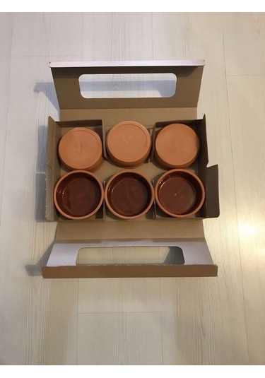 Porsiyonluk Toprak Güveç Set 6'lı Kahverengi